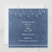 Invitation de fête scintillante Denim & Diamonds (Dos)