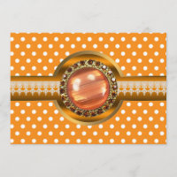 Invitation de fête scintillante orange