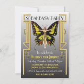 Invitation de fête Speakeasy Flapper Gatsby le Mag (Devant)