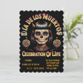 Invitation de fête Sugar Skull - Dia De Los Muerto (Debout devant)