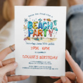 Invitation de fête sur la plage dans le style graf