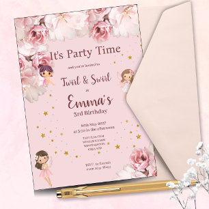 Invitation de fête sur le thème de la fée pour enf
