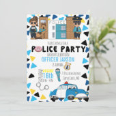 Invitation de fête sur le thème de la police (Debout devant)