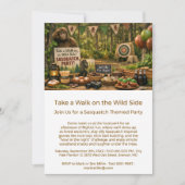 Invitation de fête sur le thème de Sasquatch en bo (Devant)