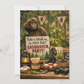 Invitation de fête sur le thème de Sasquatch en bo (Dos)