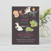 Invitation de fête sur le thème du conte de fées (Debout devant)