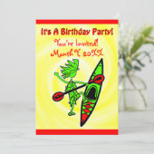 Invitation de fête sur le thème du kayak (Debout devant)