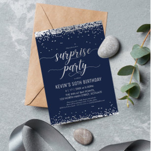 Invitation de fête surprise - Invitation élégante