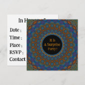 Invitation de fête surprise Mandala décorative (Devant / Derrière)
