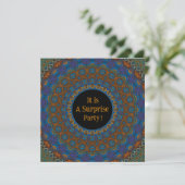 Invitation de fête surprise Mandala décorative (Debout devant)