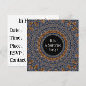 Invitation de fête surprise Mandala décorative (Devant / Derrière)
