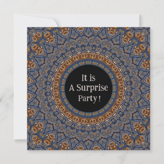 Invitation de fête surprise Mandala décorative (Devant)