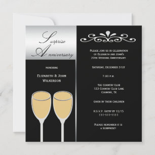 Invitation de fête surprise pour anniversaire de m