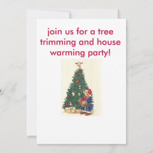 INVITATION DE FÊTE TEDDY OAR (Dos)