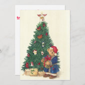 INVITATION DE FÊTE TEDDY OAR (Devant / Derrière)