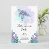 Invitation de fête totalement géniale de Tortue (Debout devant)