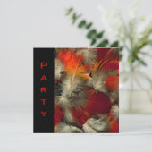 Invitation de fête Toutes les occasions Plumes Noi (Debout devant)