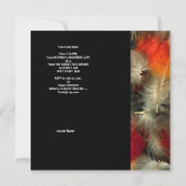 Invitation de fête Toutes les occasions Plumes Noi (Dos)