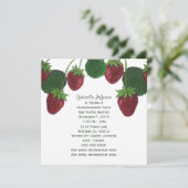 Invitation de fête : Vigne de Fraisier et Gingham (Debout devant)