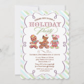 Invitation de fête vintage gingerbread pour les Fê (Devant)