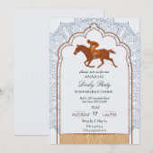 Invitation de fête vintage Kentucky Derby Course d (Devant / Derrière)