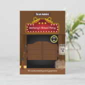 Invitation de Fête Virtuelle Wild West Cowboy (Debout devant)