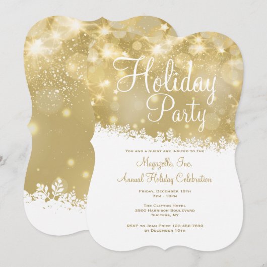 Invitation de Fêtes Chatoyantes (Devant / Derrière)