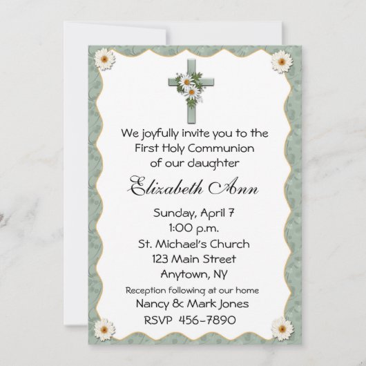 Invitation De Fêtes De Croix Religieuses (Devant)