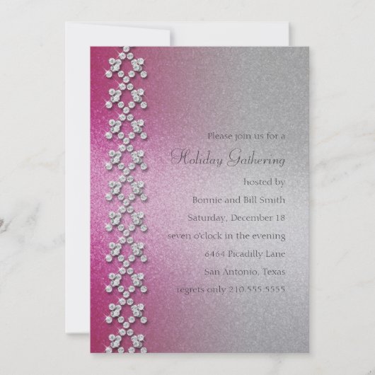 Invitation de Fêtes de Crystal Band (Devant)