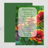 Invitation de Fêtes des mariées florales de margue (Devant / Derrière)