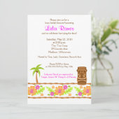 Invitation de Fêtes des mariées Hawaiian Luau Trop (Debout devant)