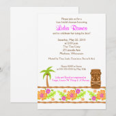 Invitation de Fêtes des mariées Hawaiian Luau Trop (Devant / Derrière)