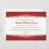 Invitation de Fêtes Rouge et Blanc élégant (Devant)