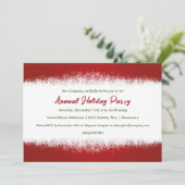 Invitation de Fêtes Rouge et Blanc élégant (Debout devant)