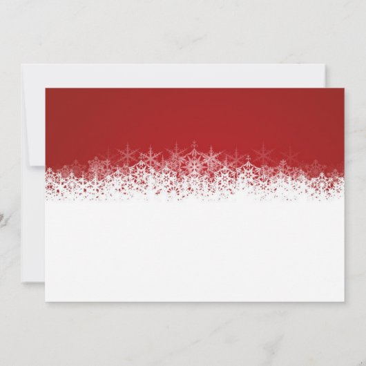 Invitation de Fêtes Rouge et Blanc élégant (Dos)