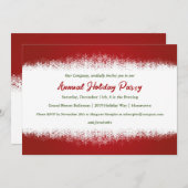 Invitation de Fêtes Rouge et Blanc élégant (Devant / Derrière)