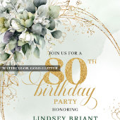 Invitation de feuillage verdure Boho 60e anniversa