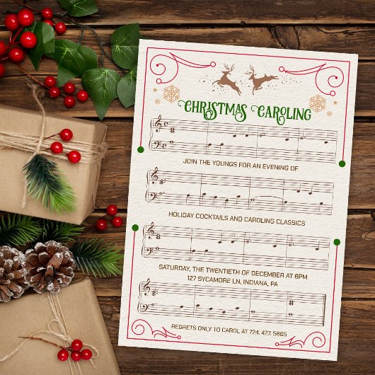 Invitation de feuille de musique de vacances de No