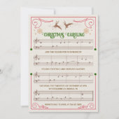 Invitation de feuille de musique de vacances de No (Devant)