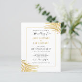 Invitation de feuille de palme tropicale d'or Budg (Debout devant)