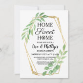 Invitation de feuille d'été de cadre d'or de (Devant)