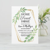 Invitation de feuille d'été de cadre d'or de (Debout devant)