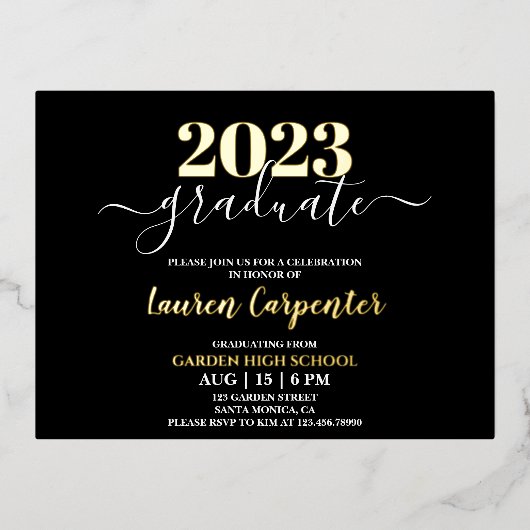 Invitation de feuille d'or (Recto)