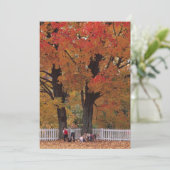 Invitation de feuilles d'automne (Debout devant)