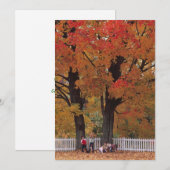 Invitation de feuilles d'automne (Devant / Derrière)