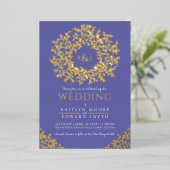 Invitation de feuilles de couronne mariage (Debout devant)