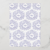 Invitation de feuilles de couronne mariage (Verso)