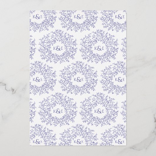 Invitation de feuilles de couronne mariage (Verso)