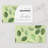 Invitation de feuilles d'eucalyptus d'un beau vert (Devant / Derrière)