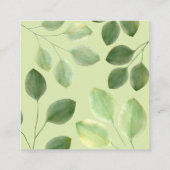 Invitation de feuilles d'eucalyptus d'un beau vert (Dos)